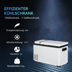 Outsunny Kühlbox Auto 30L Mit LCD-Anzeige Kompressor Autokühlschrank Elektrisch Boot Camper Reisen 12/24V DC Und 110-240V AC Weiß 14 Outsunny Kühlbox Auto 30L Mit LCD-Anzeige Kompressor Autokühlschrank Elektrisch Boot Camper Reisen 12/24V DC Und 110-240V AC Weiß -Küchenwaren Geschäft 00e0d74e304fc395b5d7a4aaf9d006b5