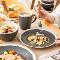 Tafelservice, Vancasso SEESAMI 16-teiliges Kombiservice Aus Steinzeug, Geschirrset Im Modernen Aussehen Für 4 Personen -Küchenwaren Geschäft 010e19a8da5fb1b2d989479bae757864