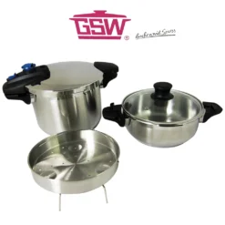 GSW Schnellkochtopf-Set „Biostar“, Edelstahl, 6-teilig 15 GSW Schnellkochtopf-Set „Biostar“, Edelstahl, 6-teilig -Küchenwaren Geschäft 014ae26bf564241d76f2b3fad62925fe