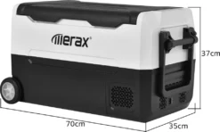 Merax Elektrisch Kühlbox Mit Kompressor 31.5L Schwarz, Mini Kühlschrank Tragbar Kühlleistung Bis -20° C, Gefrierbox 12/24 V Und 230 V Für Büro, Auto, Camping, Garten -Küchenwaren Geschäft 0530ea14861cbaa3034d9baf1166414c