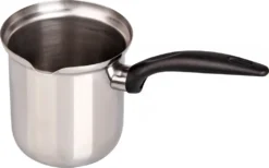 Fackelmann Kaffeetopf Ø 9 Cm, Milchtopf Aus Edelstahl, Mokkakanne Geeignet Für Ceranfelder/ Gas-/ Induktions-/ Elektroherde (Farbe: Schwarz/Silber), Menge: 1 Stück -Küchenwaren Geschäft 058d52ad1fb2b5a150df63a35e084b6d