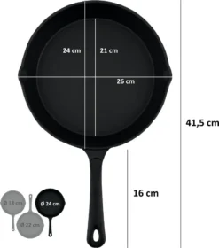 BBQ-Toro Ultimate PRO3+ Pfannen Set, 3-teilig, Gusseisen Bratpfanne, Steakpfanne -Küchenwaren Geschäft 06c38ed5be8add86768ed46ad20d917c
