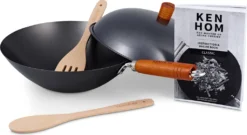 Ken Home Wokpfanne Kohlenstoffstahl Mit Holzgriff Set Mit Praktischer Antihaftbeschichtung Schwarz-braun One Size 9 Ken Home Wokpfanne Kohlenstoffstahl Mit Holzgriff Set Mit Praktischer Antihaftbeschichtung Schwarz-braun One Size -Küchenwaren Geschäft 0a00364d47899334949ea18b5a223124