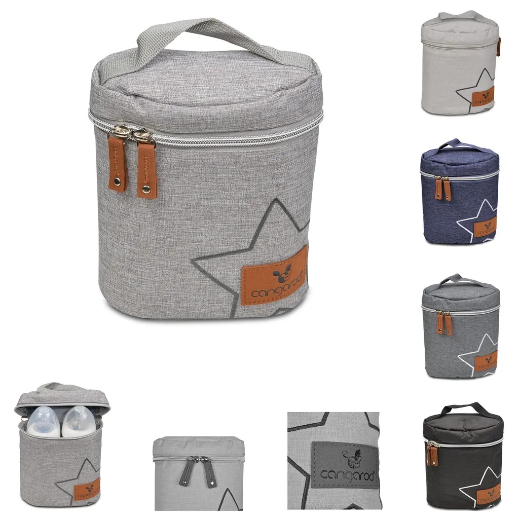 Cangaroo Thermotasche Charlie Thermobox Für 2 Babyflaschen Reißverschluss Griff Hellgrau 3 Cangaroo Thermotasche Charlie Thermobox Für 2 Babyflaschen Reißverschluss Griff Hellgrau
