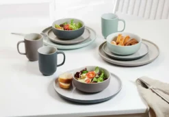 Ritzenhoff & Breker JASPER Kaffeeservice 12-tlg., Geschirrset, Service, Rund, Steinzeug, Grau, 407648 -Küchenwaren Geschäft 10edd39e783f01c8a85b3c560eb75ac1