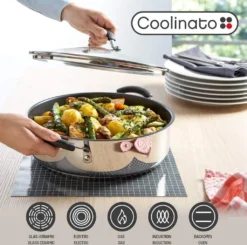 COOLINATO Schmorpfanne 28cm Aus Edelstahl – Beschichtet -Küchenwaren Geschäft 113b349487e4b368d9b7ceefa239622d