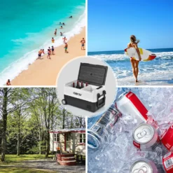 Merax Elektrisch Kühlbox Mit Kompressor 31.5L Schwarz, Mini Kühlschrank Tragbar Kühlleistung Bis -20° C, Gefrierbox 12/24 V Und 230 V Für Büro, Auto, Camping, Garten -Küchenwaren Geschäft 140bbfaaeff5f1312dd6f326a1eb6507