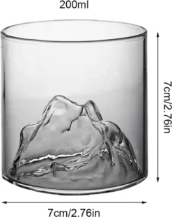 4 Stk/Set 200ml Mountain Whiskygläser Whiskey Glasses Set,für Scotch Und Whisky Liebhaber,Geschenk Für Männer, Vatertagsgeschenk -Küchenwaren Geschäft 15d7fa28d4daffebf6e965100b76f7a3