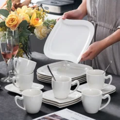 MALACASA, Serie Elvira, 36 Teilig Cremeweiß Porzellan Geschirrset Tafelservice Kaffeeservice Mit Tassen, Untertassen, Dessertteller Für 12 Person 16 MALACASA, Serie Elvira, 36 Teilig Cremeweiß Porzellan Geschirrset Tafelservice Kaffeeservice Mit Tassen, Untertassen, Dessertteller Für 12 Person -Küchenwaren Geschäft 161fd2150daed9339b4e461aba56f55f