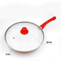 Pfannenset Keramik 5-tlg Bratpfannen Rot Neu -Küchenwaren Geschäft 1673ec290760e0eaf0357f4739324bd7