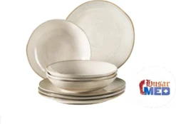 Mäser 931371 Nottingham Vintage Tafel-Service Für 4 Personen Mit Speiseteller Und Suppenteller Im Retro-Look, Steinzeug, Beige, 8-teilig (1 Set) 21 Mäser 931371 Nottingham Vintage Tafel-Service Für 4 Personen Mit Speiseteller Und Suppenteller Im Retro-Look, Steinzeug, Beige, 8-teilig (1 Set) -Küchenwaren Geschäft 16b895b459f6ee168096a42ea102e503