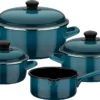 GSW Kochtopf-Set Blue Shadow 7-tlg., 190107, Stahl-Emaille, Ca. 1,4 L / Ca. 2,8 L / Ca. 4,7 L / Ca. 1,4 L -Küchenwaren Geschäft 1754c7d1937fca9a7d79821f3397c55b