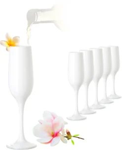 Weiße Sektgläser Set 6 Teilig Champagnergläser 160ml (max. 200ml) Aus Glas -Küchenwaren Geschäft 17a66b0c3df886de0eb19cfdcb166f4a