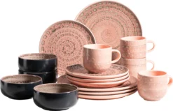 Mäser 931743 Kombiservice Spicy Market Für 4 Personen, Steingut, Rosa (1 Set, 16-teilig) 14 Mäser 931743 Kombiservice Spicy Market Für 4 Personen, Steingut, Rosa (1 Set, 16-teilig) -Küchenwaren Geschäft 17e6ce2da9572960f71611775c438680