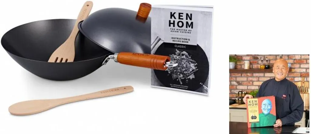 Ken Home Wokpfanne Kohlenstoffstahl Mit Holzgriff Set Mit Praktischer Antihaftbeschichtung Schwarz-braun One Size 5 Ken Home Wokpfanne Kohlenstoffstahl Mit Holzgriff Set Mit Praktischer Antihaftbeschichtung Schwarz-braun One Size – Bild 3
