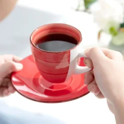 Kaffeeservice Steinzeug, Vancasso BONITA 12 Teiliges Kaffeeset, Cappuccino Tassenset Für 6 Personen, Tassen Und Untertassen -Küchenwaren Geschäft 1a6b02dd09e3f0bdf7e99e38de105910