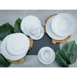 CreaTable 16135 Kombiservice Maria Theresia Für 6 Personen, Porzellan, Weiß (1 Set, 30-teilig) -Küchenwaren Geschäft 1c837b4de0ebb5491422423280bdcc2d