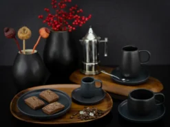 CreaTable 22978 Kombiservice Uno BLACK Für 4 Personen, Steinzeug, Schwarz (1 Set, 16-teilig) -Küchenwaren Geschäft 1cb30474551456f7e65c455b1977d52e