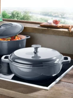 GSW Gusseisen Schmortopf Grey Shadow 30cm / 4,5 Ltr., Gusseisen, Schmortopf Mit Deckel ø Ca. 30 X H 9,0cm 10 GSW Gusseisen Schmortopf Grey Shadow 30cm / 4,5 Ltr., Gusseisen, Schmortopf Mit Deckel ø Ca. 30 X H 9,0cm -Küchenwaren Geschäft 1d25a44882497b28c201360f021696a3