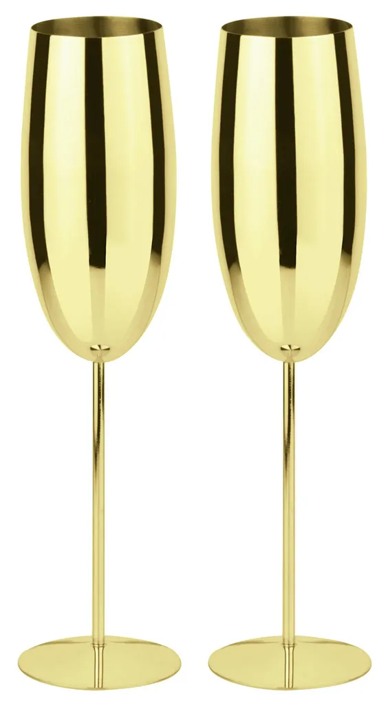 Sambonet Paderno Mixology Set 2 Champagnerflöten Gold 3 Sambonet Paderno Mixology Set 2 Champagnerflöten Gold