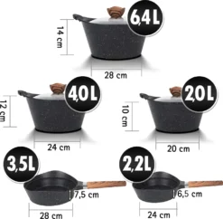 Fiora Topfset 19 Teilig Antihaftbeschichtung Aluguss Induktion Für Alle Herdarten Spülmaschinengeeignet Kochtöpfe Mit Pfannen 17 Fiora Topfset 19 Teilig Antihaftbeschichtung Aluguss Induktion Für Alle Herdarten Spülmaschinengeeignet Kochtöpfe Mit Pfannen -Küchenwaren Geschäft 2018da28d7f64c539a4f6908292d02a5