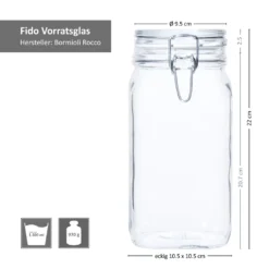 6er Set Einmachglas Bügelverschluss Original Fido 1,5L Vorratsgläser Incl. Bormioli Rezeptheft 13 6er Set Einmachglas Bügelverschluss Original Fido 1,5L Vorratsgläser Incl. Bormioli Rezeptheft -Küchenwaren Geschäft 20225efac5b9ab2fc1939eb476ad6218