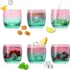 Trinkgläser Rosa-Türkis Aus Glas Bunt Set 6 Stück 200ml (max.320ml) Wassergläser -Küchenwaren Geschäft 2199212f8ffff61ed6b0ab4b88d41118
