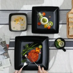 Vancasso Tafelservice »SOHO« 16-tlg. Porzellan Teller Set, Kombiservice Tafelset Mit Kaffeetassen, Müslischalen, Schwarz 13 Vancasso Tafelservice »SOHO« 16-tlg. Porzellan Teller Set, Kombiservice Tafelset Mit Kaffeetassen, Müslischalen, Schwarz -Küchenwaren Geschäft 21eea0eac9aad11fbe8ac1d0229aadbe