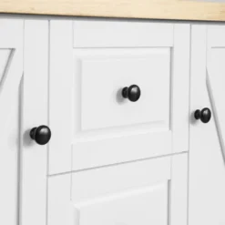 SoBuy FKW96-WN Kücheninsel Mit Arbeitsplatte Küchenwagen Mit 2 Türen Küchenschrank Mit 3 Schubladen Sideboard Weiß BHT Ca.: 116x93x46cm -Küchenwaren Geschäft 246b9a34d55fe97dde6d4a1d793cc888