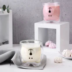 GRÄWE Doppelwandige-Thermogläser, 250ml, 2er Set, Motiv Bär -Küchenwaren Geschäft 2707c492bd2a8bcba6047a5d4b864363