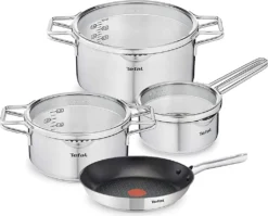 Tefal NORDICA Topfset Edelstahl 6-teilig H852S3 + DUETTO Bratpfanne °20cm