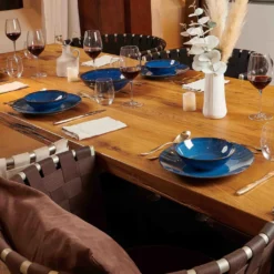 Mäser 931946 Tafelservice Ossia Für 6 Personen, Steinzeug, Blau (1 Set, 12-teilig) -Küchenwaren Geschäft 294b33715d019cd26d69ba5bc2811c63