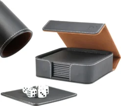 Würfelunterlage Set Würfelschale Würfelset Unterlage Würfelbecher Bierdeckel Set 8er