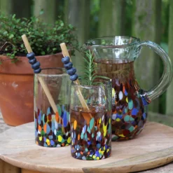 Mundgeblasenes Trinkglas Aus Mexiko Hoch 300ml Konfetti, Recyclingglas, Longdrink Glas -Küchenwaren Geschäft 29a55b00b37e860928db398fba8a2988