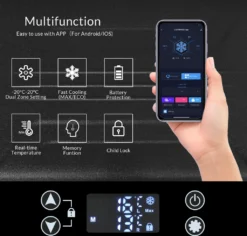 Merax Elektrisch Kühlbox Mit Kompressor 31.5L Schwarz, Mini Kühlschrank Tragbar Kühlleistung Bis -20° C, Gefrierbox 12/24 V Und 230 V Für Büro, Auto, Camping, Garten -Küchenwaren Geschäft 2e68ac8128c7057462226636d8a76df0