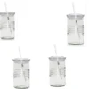 6 Stück Trinkgläser Mit Strohhalm Wiederverwendbar Glas Gläser 2 6 Stück Trinkgläser Mit Strohhalm Wiederverwendbar Glas Gläser -Küchenwaren Geschäft 3051801589d2b150a8074a8898d50adb