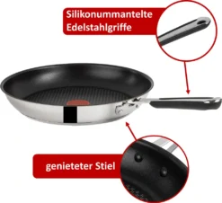 Tefal E76 Jamie Oliver Pfannenset Induktion 6 TLG Set 12,- Hohe Wokpfanne Mit Deckel 28cm, Pfanne 28 Cm + 24cm, Edelstahl 18/10 Rostfrei, Spülmaschinenfest, Antihaft-beschichtet -Küchenwaren Geschäft 31b51111b9a9822dc02cb5b244c2937e