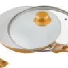 CERAMICORE - 5ER-SET KERAMIK-Beschichtung Mit Glasdeckel Bratpfannenset 20cm 24cm 28cm Pfannenset Aluminium Gold -Küchenwaren Geschäft 329f7677e9840ccc781a8e5f5988a034