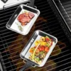 2er Set Edelstahl Grillpfanne Portionspfanne Grill Gemüse Grillgutpfanne -Küchenwaren Geschäft 33e7c100bb75c3f0558e141828216192