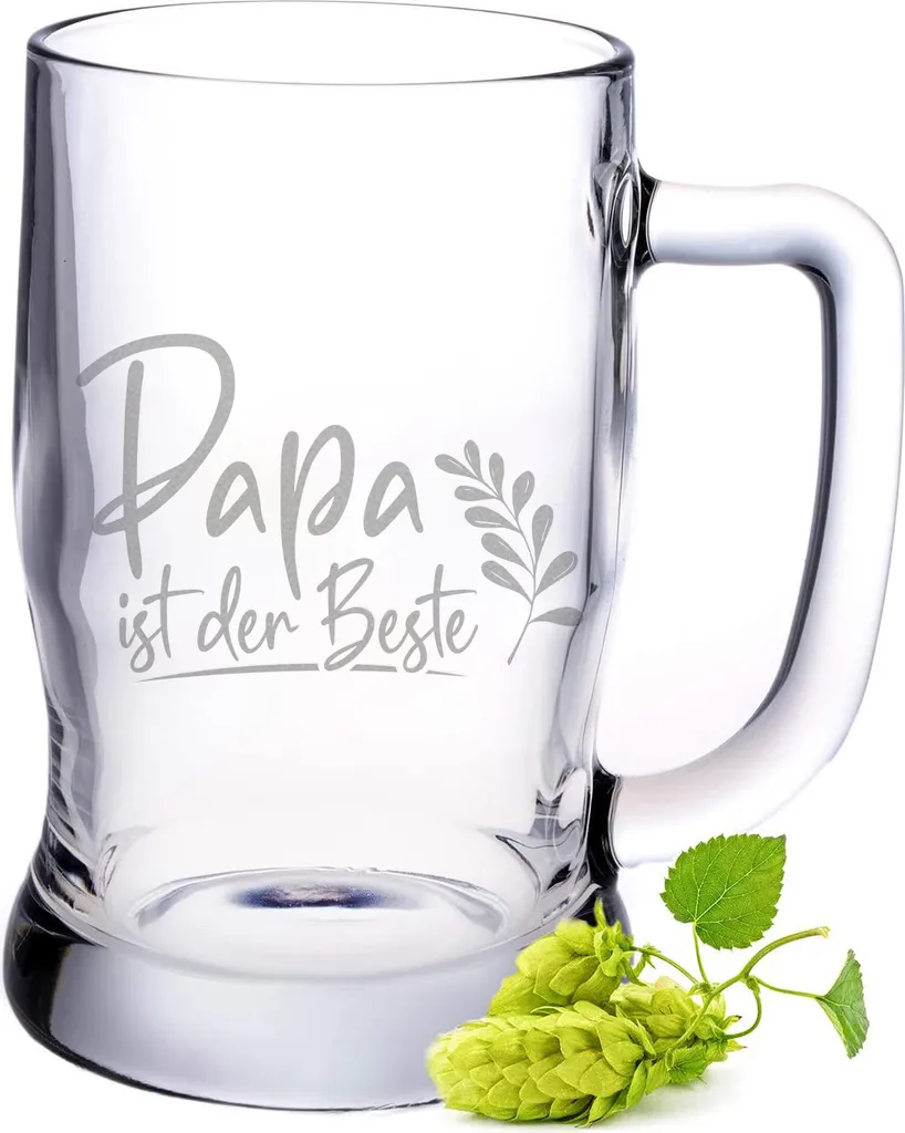 Leonardo Bierkrug Mit Gravur "Papa Ist Der Beste" : 0,3 L 3 Leonardo Bierkrug Mit Gravur "Papa Ist Der Beste" : 0,3 L