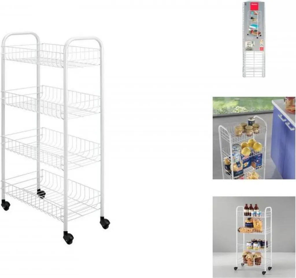 Metaltex Servierwagen Mit 4 Körben Pisa Weiß 13 Metaltex Servierwagen Mit 4 Körben Pisa Weiß – Bild 11