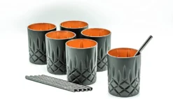 Nachtmann Noblesse 6er-Set Black Edition Whisky Gläser 295 Ml I Spülmaschinenfest I Wasserglas Coloured By EKM (schwarz/kupfer) + 6er-Set EKM Living Trinkhalme Schwarz -Küchenwaren Geschäft 3966f888bd5fd10f73efe68075fd7caf