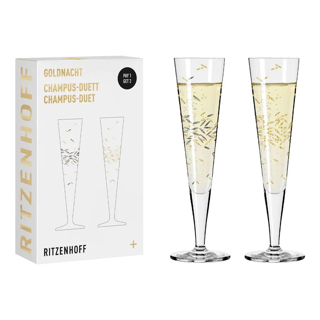 Goldnacht Champagnerglas-Set H22 Von Ritzenhoff Design Team 19 Goldnacht Champagnerglas-Set H22 Von Ritzenhoff Design Team – Bild 17
