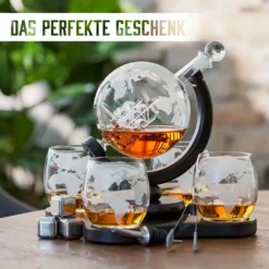 Whisiskey - Whisky Karaffe - Geschenke Für Männer - Komplette Whiskey Set - Globus - 900ML – Inkl. 4 Whisky Steine, 4 Whisky Gläser & Ausgießer - Whisky Dekanter – Whiskygläser - Natursteine 12 Whisiskey - Whisky Karaffe - Geschenke Für Männer - Komplette Whiskey Set - Globus - 900ML – Inkl. 4 Whisky Steine, 4 Whisky Gläser & Ausgießer - Whisky Dekanter – Whiskygläser - Natursteine -Küchenwaren Geschäft 3b38410e96568efc0801c647cc9229bd