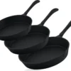 BBQ-Toro Ultimate PRO3+ Pfannen Set, 3-teilig, Gusseisen Bratpfanne, Steakpfanne -Küchenwaren Geschäft 3d1c33502245ab440eccbab86dc22b41