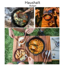 Mucola Gusseisen Feuertopf Gusstopf Inkl. Deckelgriff 2in1 Kochtopf & Pfanne 9,0L Dutch Oven Potjie Camping Kochgeschirr -Küchenwaren Geschäft 3d3448a32ee7f0c3ee120f9ee1afdf13