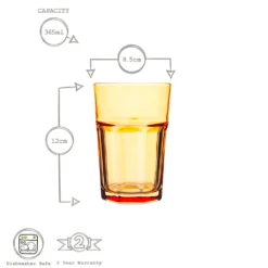 Rink Drink 6 Stück Farbige Gläser Highball-Set - Vibrant Multicolored Partei-Cocktail-Trinken Tumblers - 365ml - 6 Farben -Küchenwaren Geschäft 3e2b81018b7a5b5efd7b48d33d8f96cc