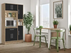 Küchenbuffet Buffetschrank Mit 5 Türen & 1 Schublade - Schwarz & Eichefarben - MADY 9 Küchenbuffet Buffetschrank Mit 5 Türen & 1 Schublade - Schwarz & Eichefarben - MADY -Küchenwaren Geschäft 3fda96d3e644e0fb64a8e6f6c90210d5