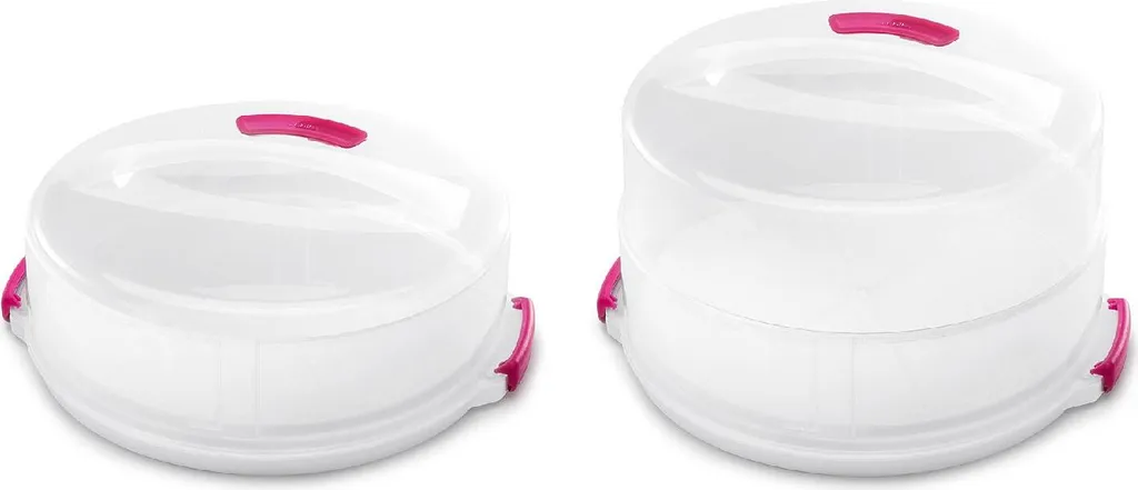 Metaltex Tortenbehälter ø36cm Höhenvers, Transparent/rot/weiß 8 Metaltex Tortenbehälter ø36cm Höhenvers, Transparent/rot/weiß – Bild 6