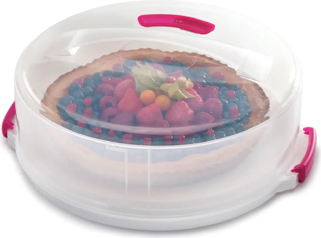 Metaltex Tortenbehälter ø36cm Höhenvers, Transparent/rot/weiß 18 Metaltex Tortenbehälter ø36cm Höhenvers, Transparent/rot/weiß – Bild 16